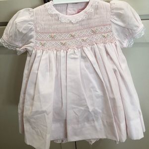 Petit Ami gown with bloomers and bonnet